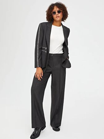 Fermuar Ve Trok Şerit Detaylı Ceket 67188