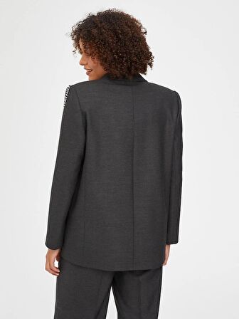 Fermuar Ve Trok Şerit Detaylı Ceket 67188