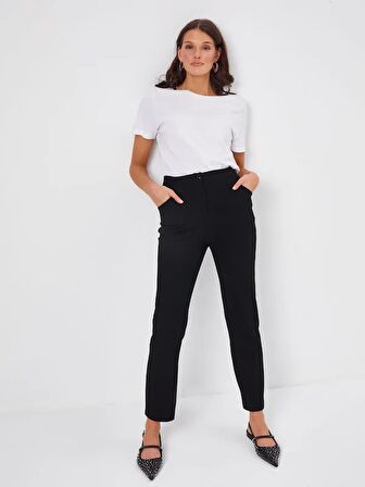 Kendinden Fitilli Straıght Fıt Örme Pantolon 68519
