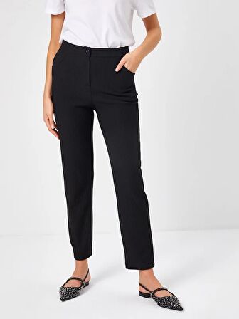 Kendinden Fitilli Straıght Fıt Örme Pantolon 68519
