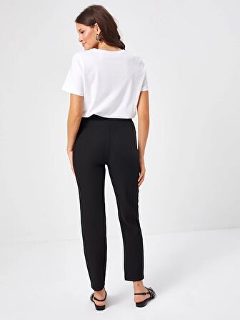Kendinden Fitilli Straıght Fıt Örme Pantolon 68519