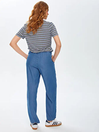 Önü Dikişli Straight Fit Liyoselli Jean Pantolon 68460