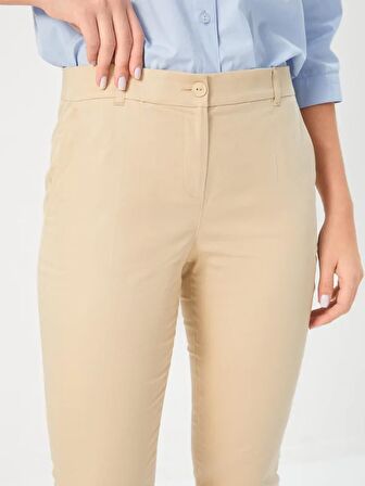 Beli Lastikli Straıght Fıt Pamuk Pantolon 68533