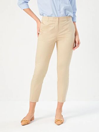 Beli Lastikli Straıght Fıt Pamuk Pantolon 68533