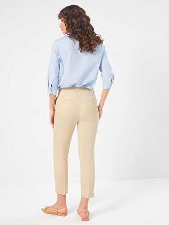 Beli Lastikli Straıght Fıt Pamuk Pantolon 68533