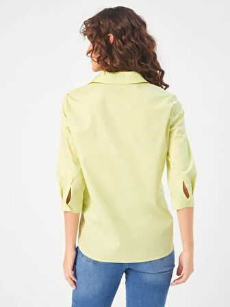 3/4 Kol Cepli Pamuk Poplin Gömlek 68398