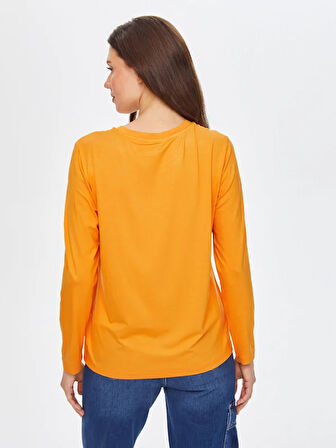 Yuvarlak Yaka Uzun Kol T-Shirt 69024