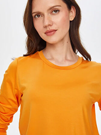 Yuvarlak Yaka Uzun Kol T-Shirt 69024