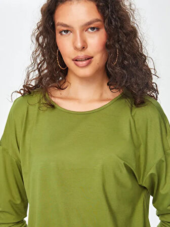 Yuvarlak Yaka Uzun Kol T-Shirt 69026