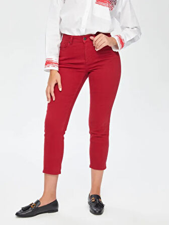 Slim Fit Coton Parça Boya Pantolon 69048