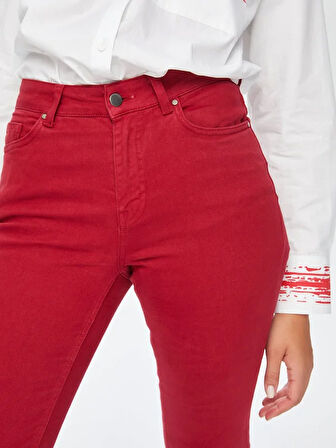 Slim Fit Coton Parça Boya Pantolon 69048