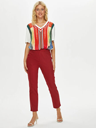 Faik Sönmez Slim Fit Kadın Pantolon 69058