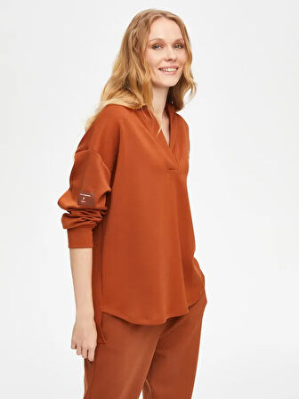 Kapüşonlu Modallı Sweatshirt 69508