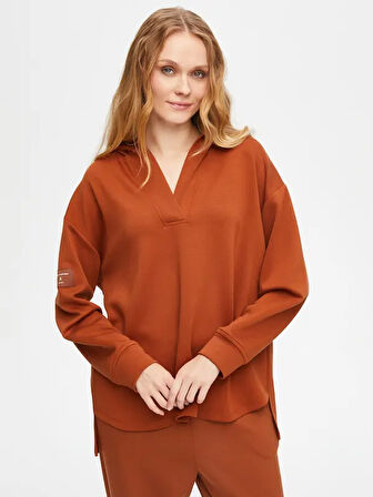 Kapüşonlu Modallı Sweatshirt 69508