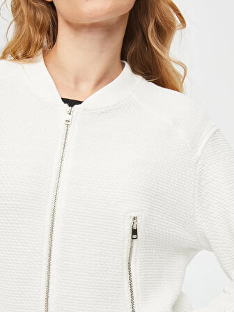 Faik Sönmez Fermuar ve Çıtçıt Detaylı Kadın Bomber Ceket 69166