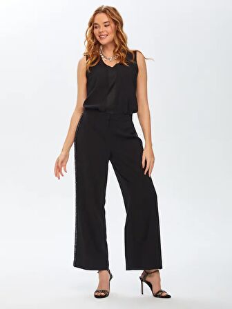 Yanı Payet Şeritli Wıdeleg Fıt Pantolon 69493