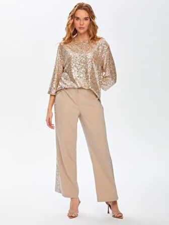 Yanı Payet Şeritli Wıdeleg Fıt Pantolon 69493