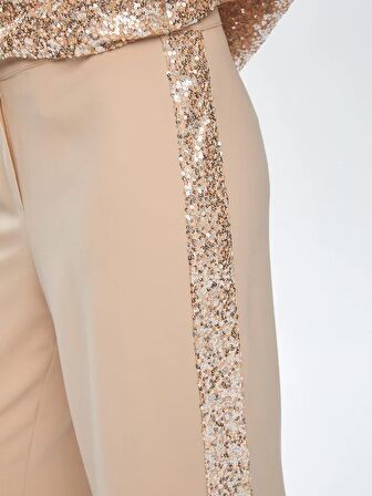 Yanı Payet Şeritli Wıdeleg Fıt Pantolon 69493