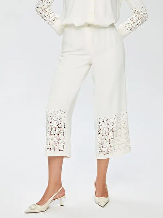 Paçası Delik İşli Wıdeleg Fıt Pantolon 69467