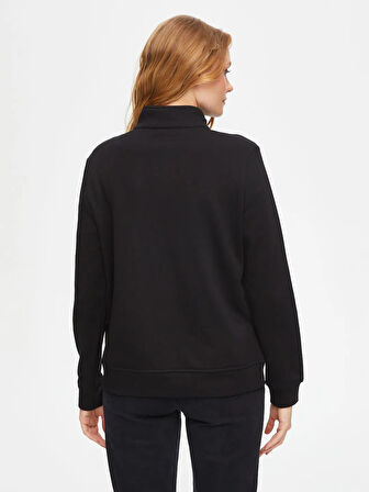 Faik Sönmez Taş Şerit Detaylı Fermuarlı Kadın Sweatshirt 69507