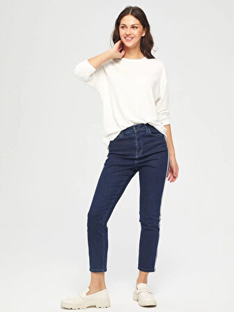 Faik Sönmez Yuvarlak Yaka Kadın Uzun Kol T-shirt 00019-1