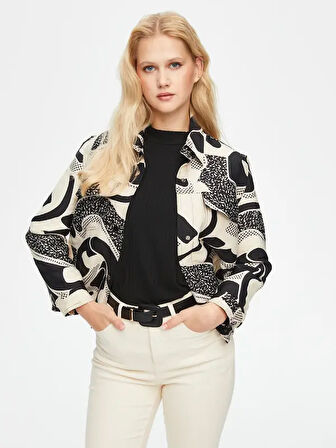 Monochrome Desen Track Ceket 69173