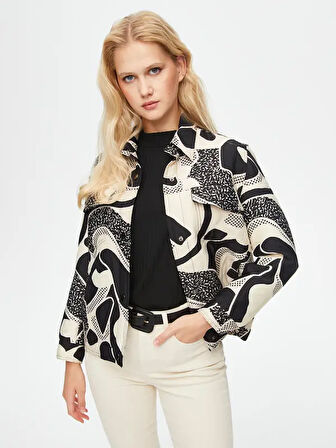 Monochrome Desen Track Ceket 69173