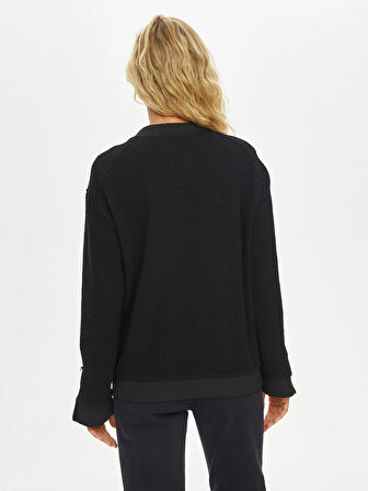 Faik Sönmez Fermuar ve Çıtçıt Detaylı Kadın Bomber Ceket 69166