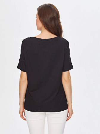 Önü Brıght Baskılı Yuvarlak Yaka T-Shirt 69544