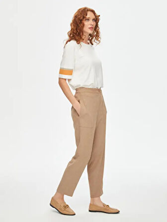 Kendinden Dokulu Comfort Fit Şönil Pantolon 69490