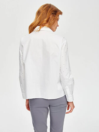 Taşlı Poplin Gömlek 69309