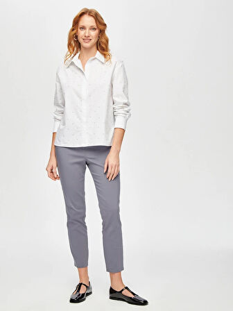 Taşlı Poplin Gömlek 69309