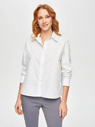 Taşlı Poplin Gömlek 69309