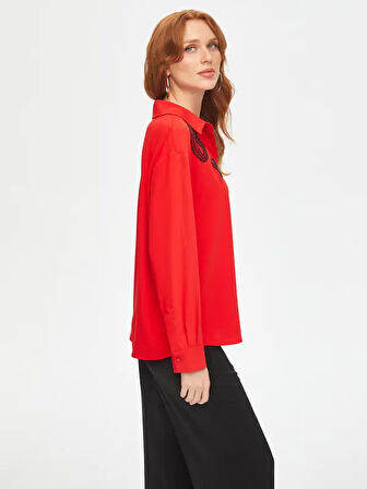 Paisley Boncuk Nakışlı Gömlek 69310