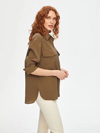 Kargo Cep Detaylı Modallı Tunik 69609