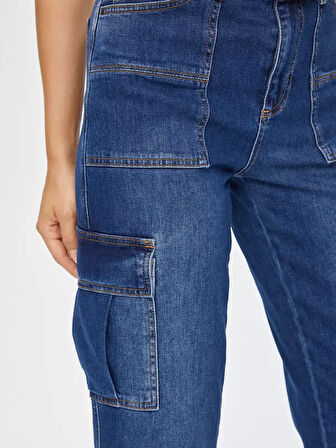 Kargo Cep Detaylı Straight Fit Jean Pantolon 69351