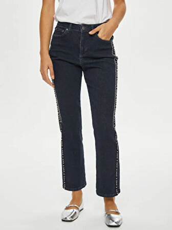 Yanı Şerit Detaylı Slım Fit Jean Pantolon 69356