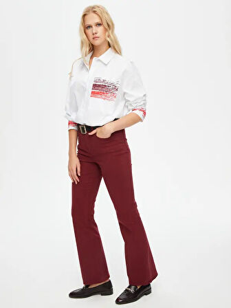 Straight Fit Parça Boya Pantolon 69481