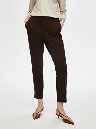 Önü Dikişli Slım Fıt Örme Pantolon B00089