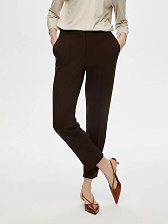 Önü Dikişli Slım Fıt Örme Pantolon B00089