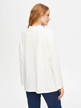 Relax Dik Yaka Kaşkorse Sweatshirt 69756