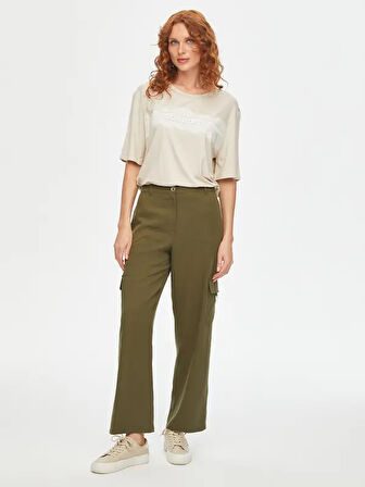 Relax Liyoselli Cep Detaylı Wide Leg Fit Pantolon 69762