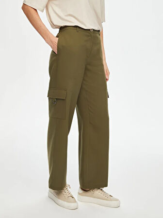 Relax Liyoselli Cep Detaylı Wide Leg Fit Pantolon 69762