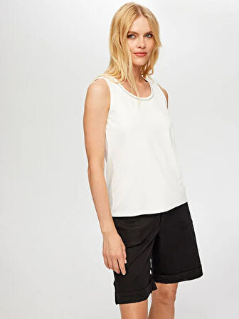 Yakası Zincir Şerit Detaylı Atlet B00024-3