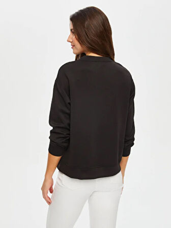 Fermuar Zincir Detaylı Yuvarlak Yaka SweaT-Shirt S25SWT001
