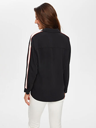 Renk Bloklu Zigzag Nakışlı Tunik 003
