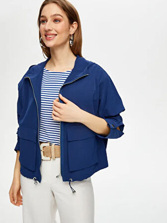 Astarsız Kapişonlu Comfort Fit Trençkot S25TNC012