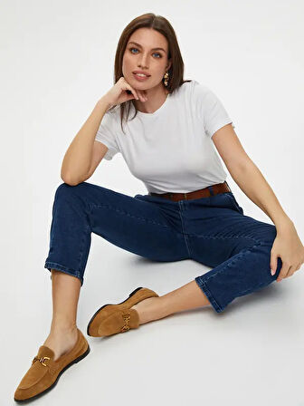 Paçası Kesik Detaylı Slim Fit Jean Pantolon S25JPN011