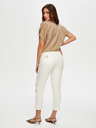 Yanları İp Nakışlı Slim Fit Jean Pantolon S25JPN002