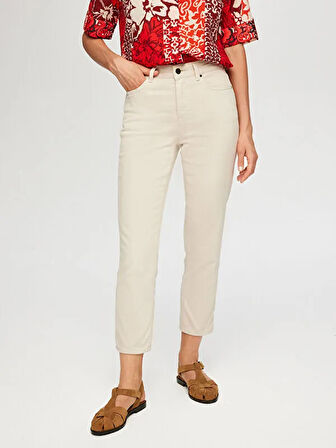 Slim Fit Coton Parça Boya Pantolon B00044